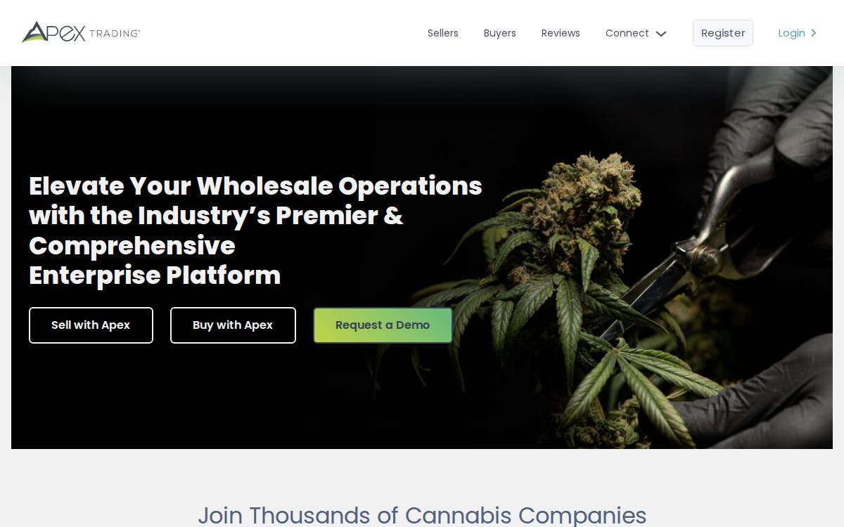 Apex Trading B2B Trading Platform website preview