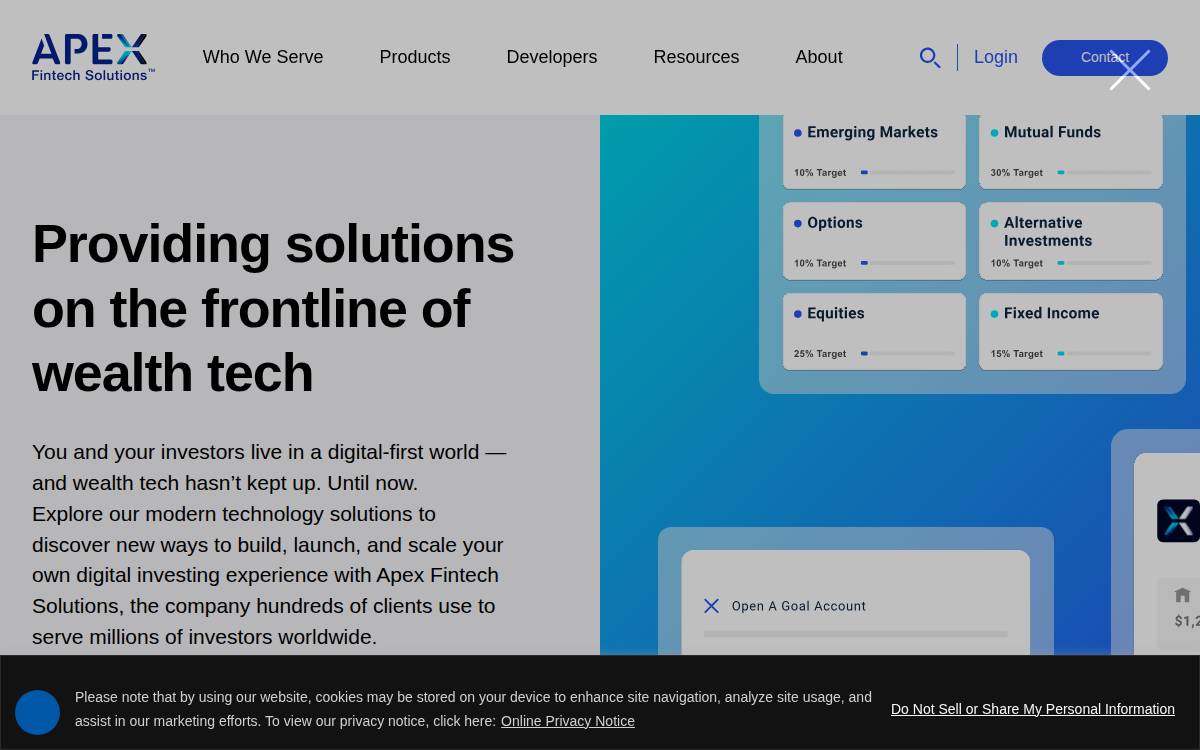 Apex website website preview