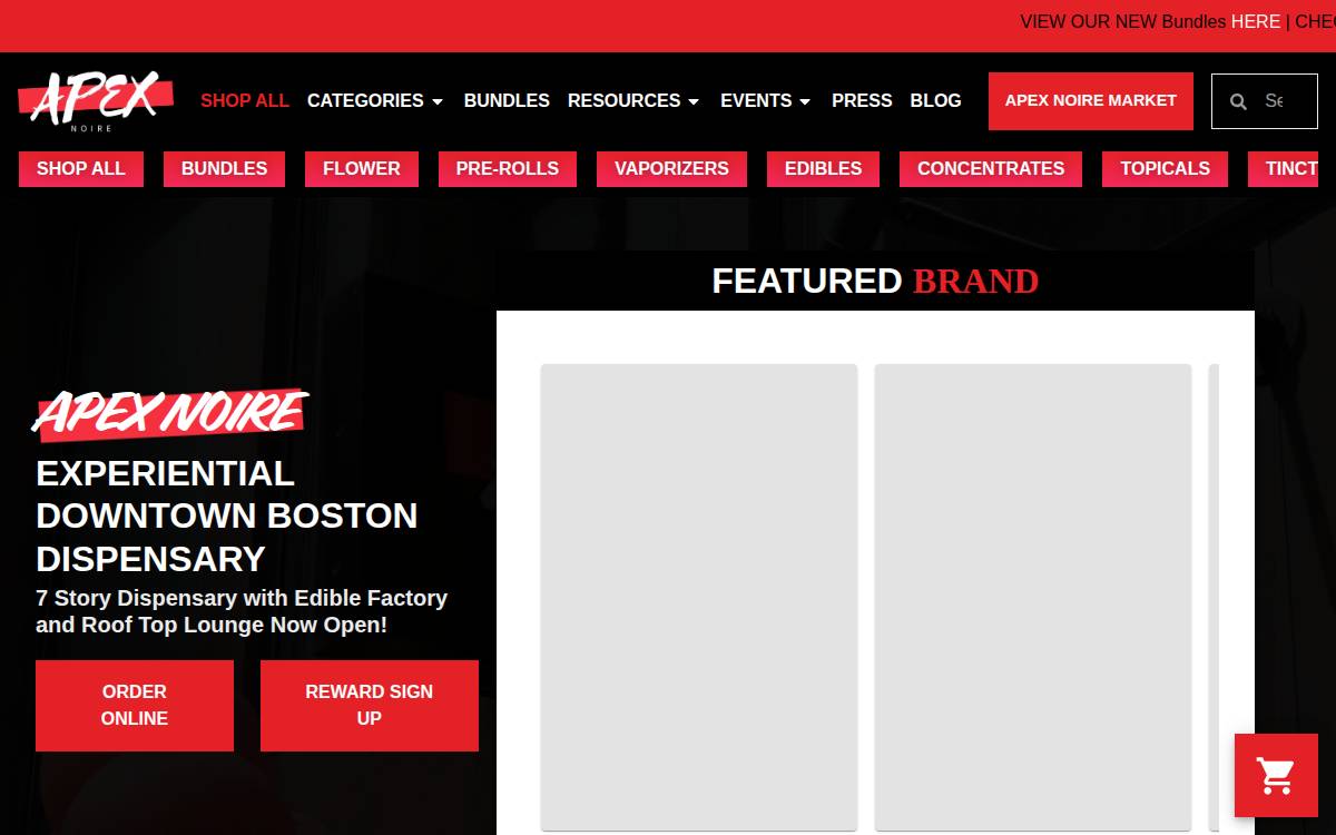 Apex Noire website preview