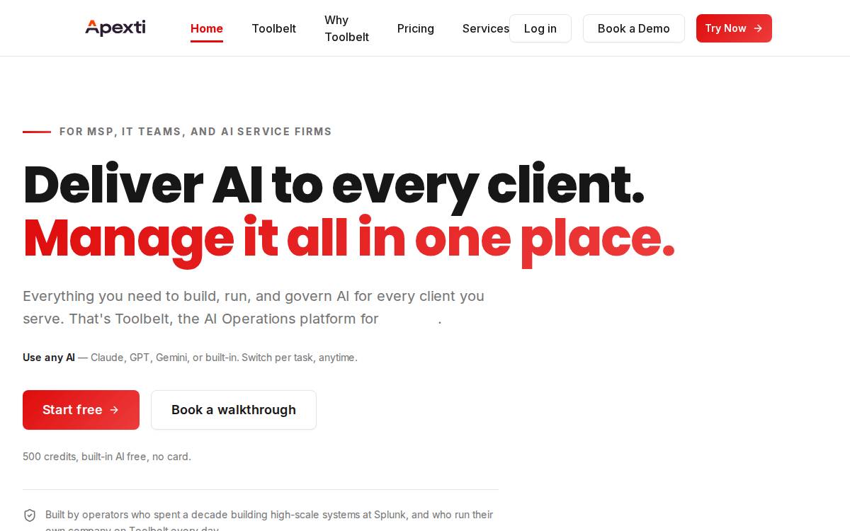 Apexti website preview