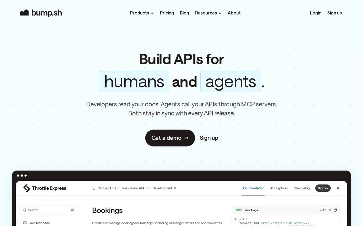 API change management platform website preview