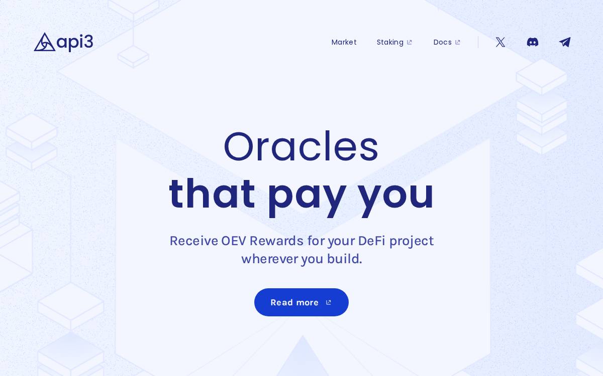 API3 Decentralized API website preview