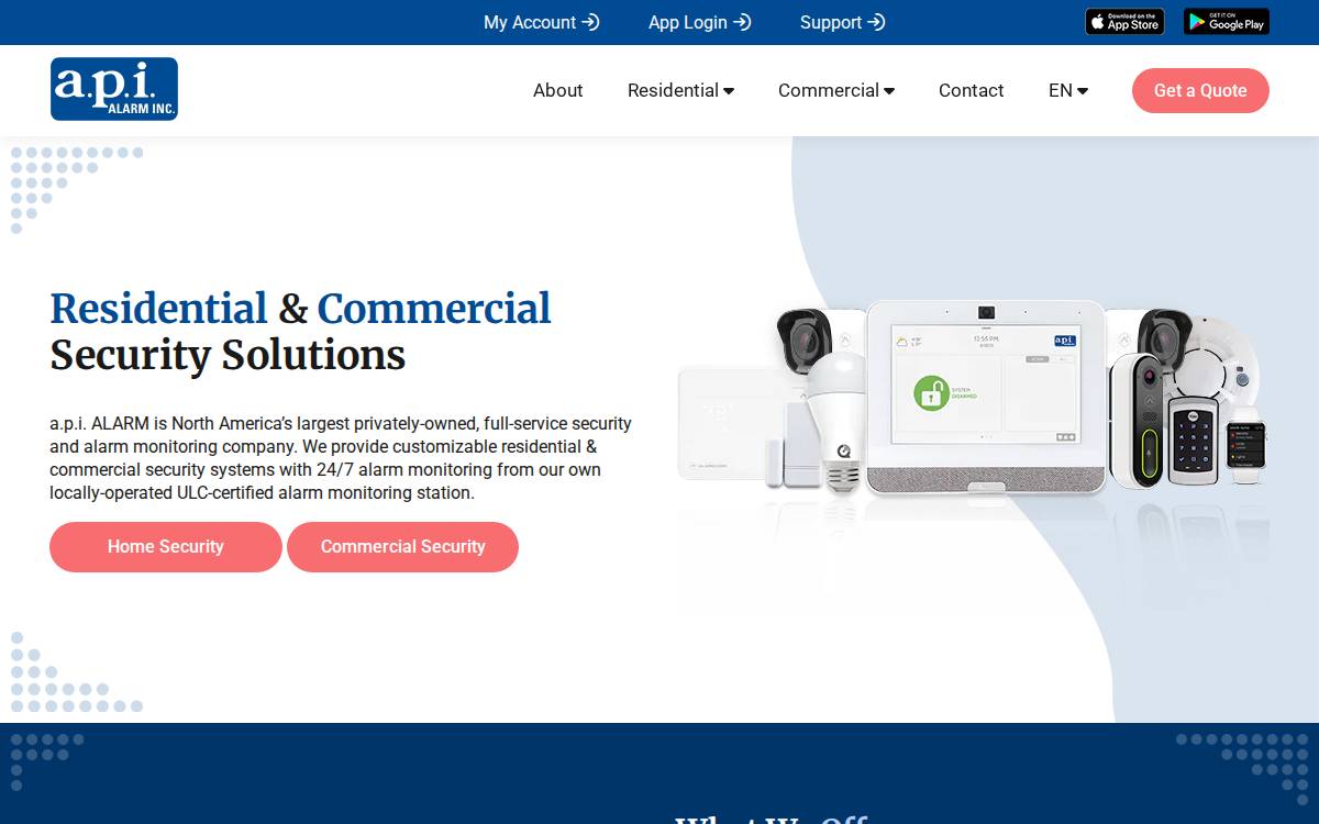 Apialarm website preview