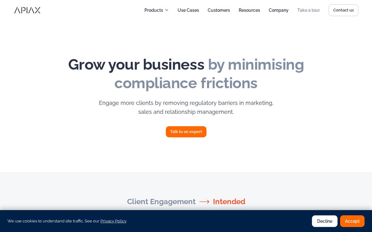 Apiax website preview
