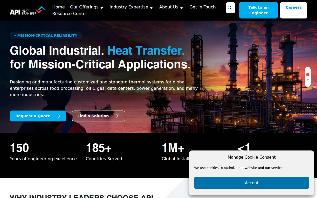 Apiheattransfer website preview