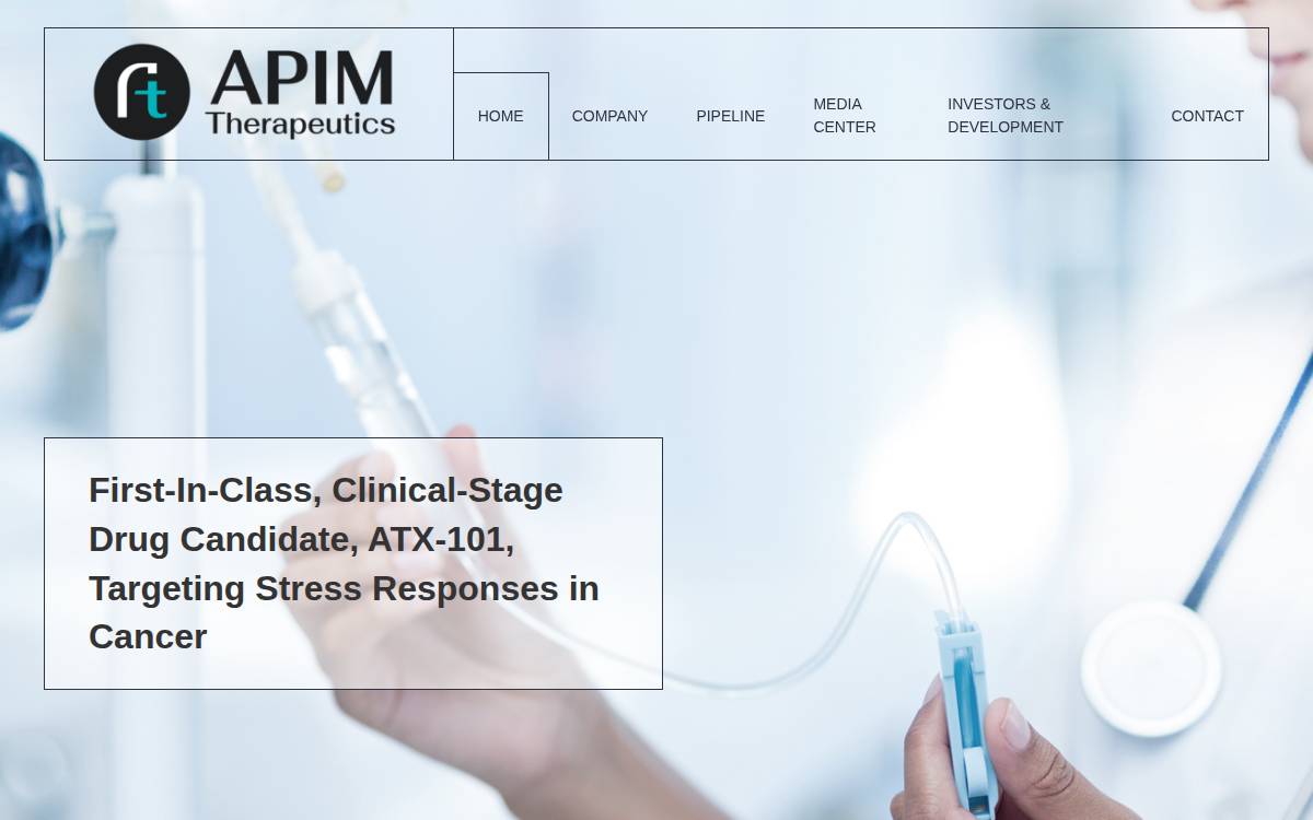 APIM Therapeutics website preview