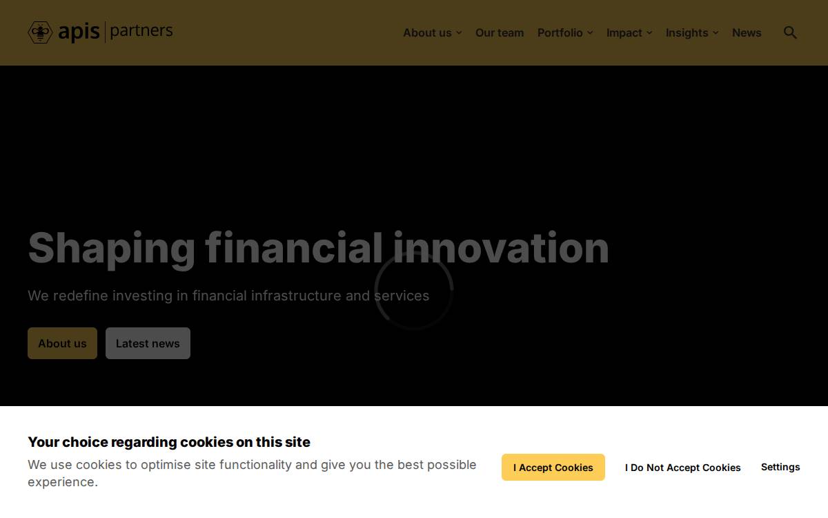 Apis website preview