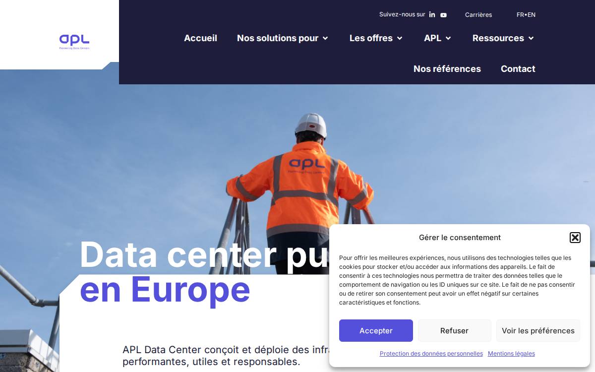 Apl Datacenter website preview