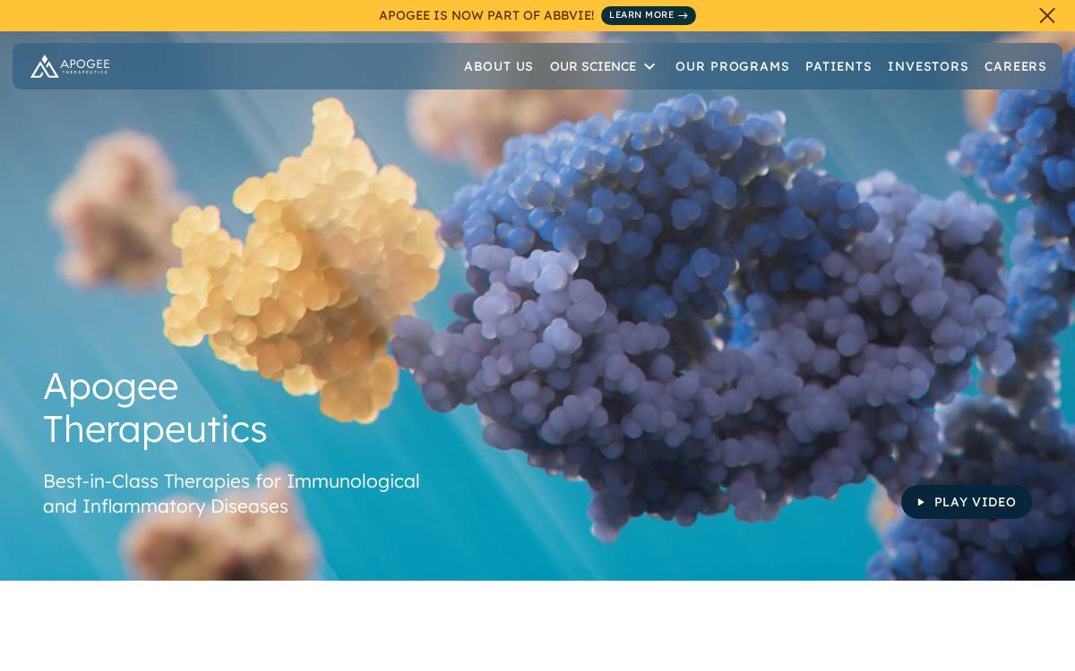 Apogee Therapeutics website preview