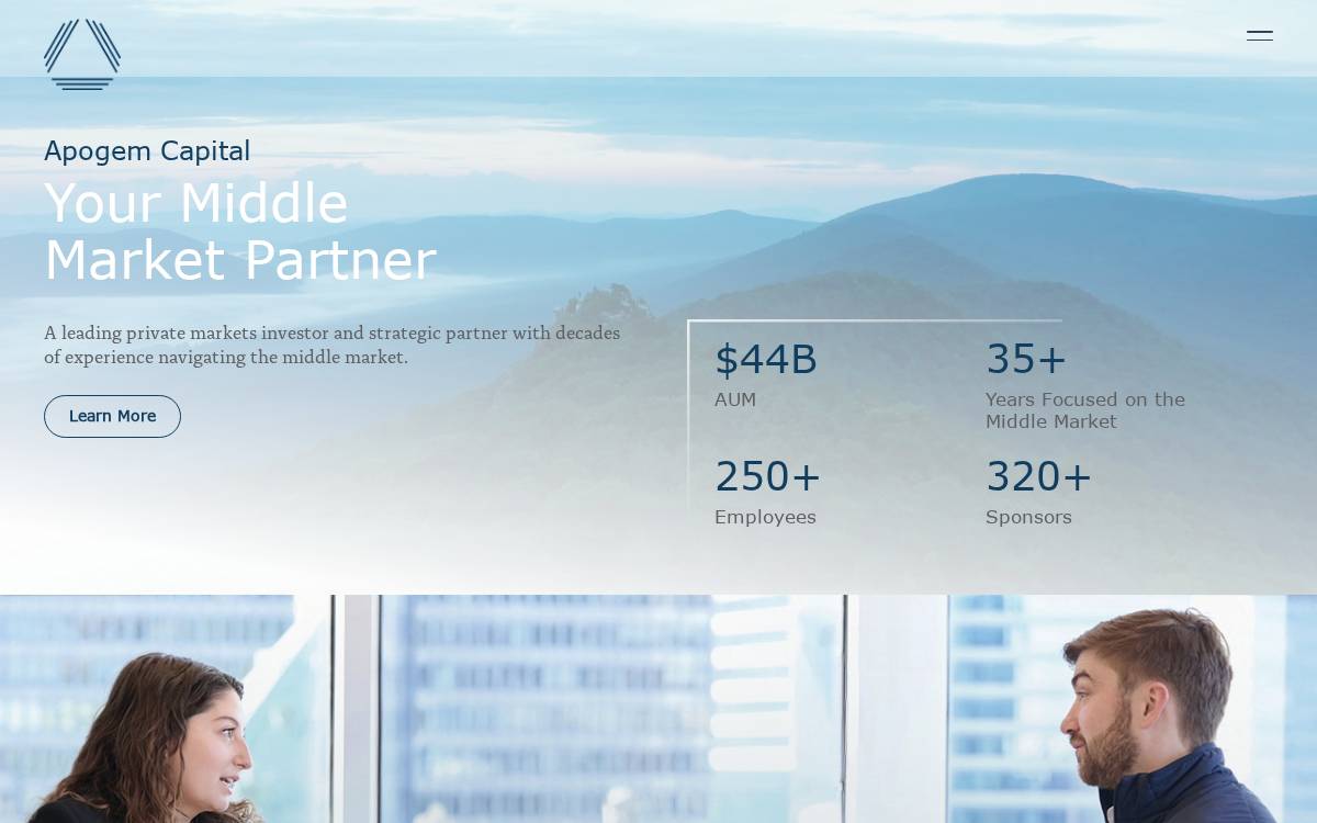 Apogem Capital website preview