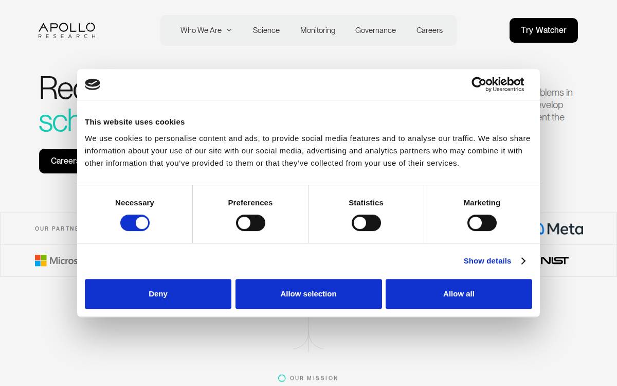 Apollo Research website preview