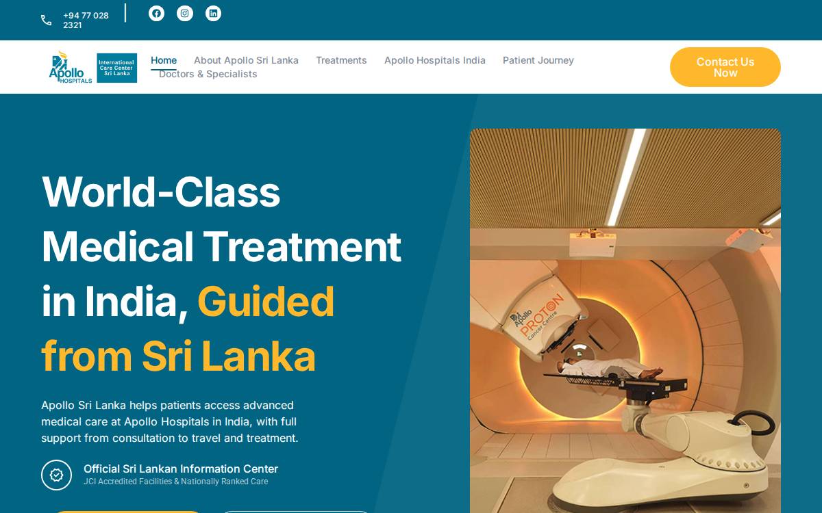 Apollohospitals website preview