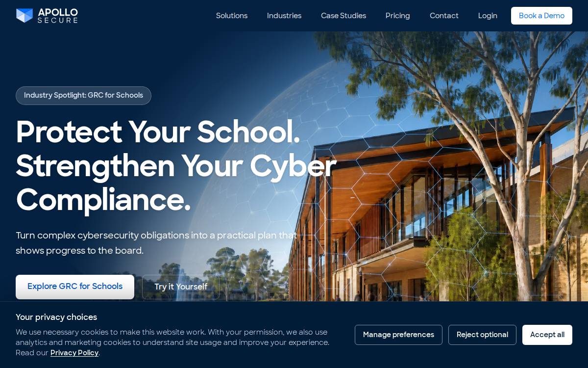 Apollosecure website preview