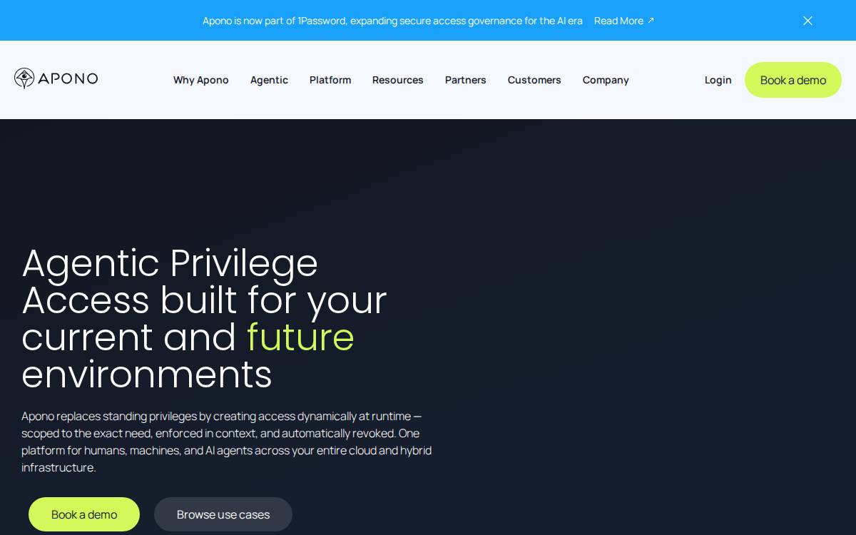 Apono website preview