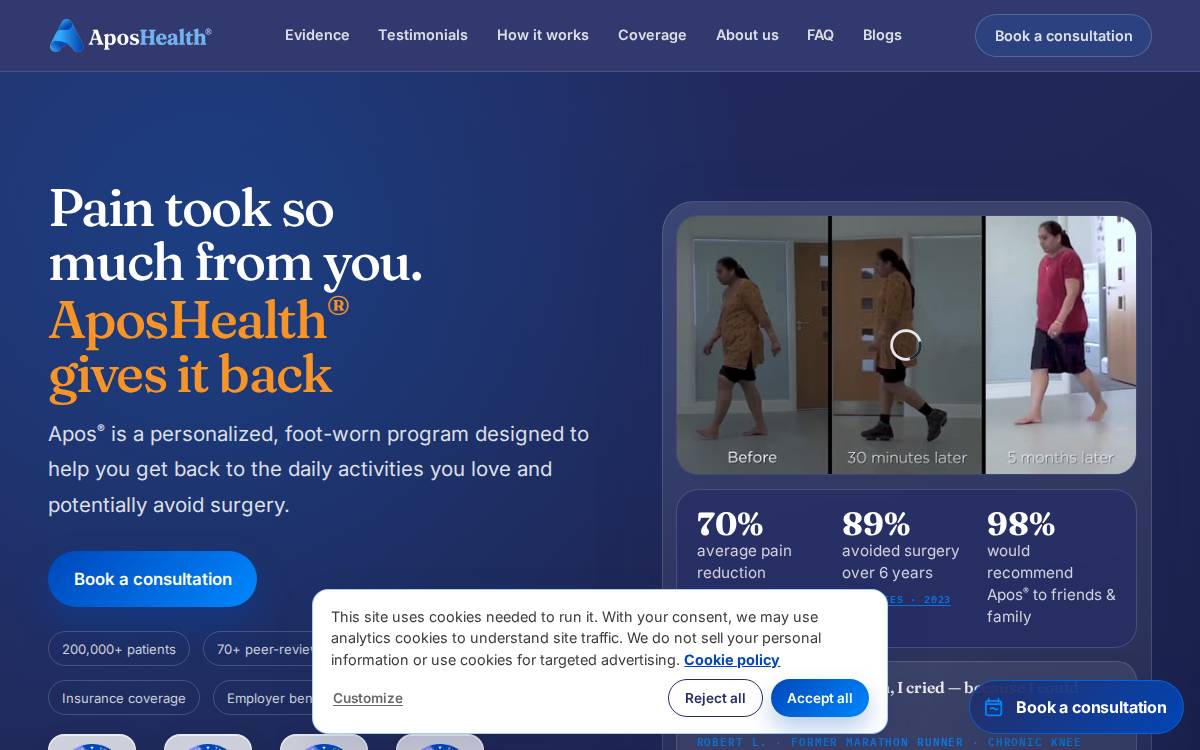 Apostherapy website preview