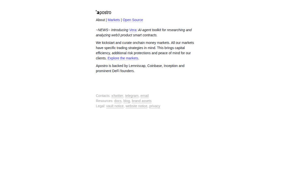 Apostro website preview