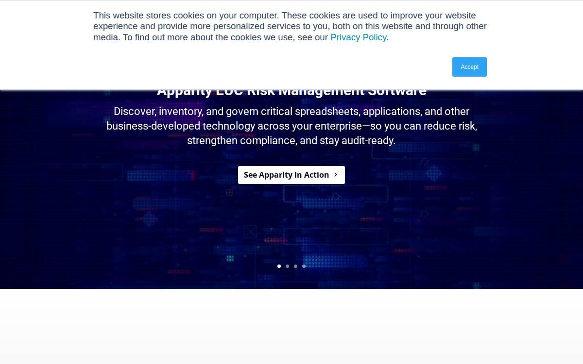 Apparity website preview