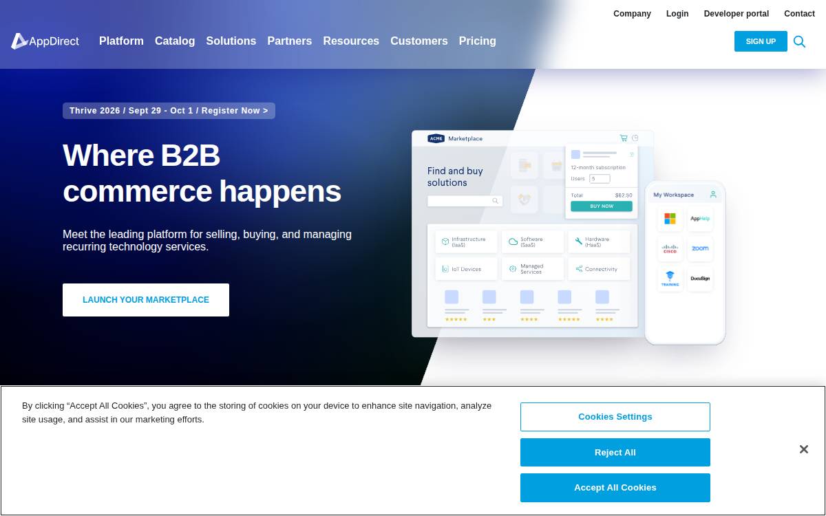 AppDirect website preview