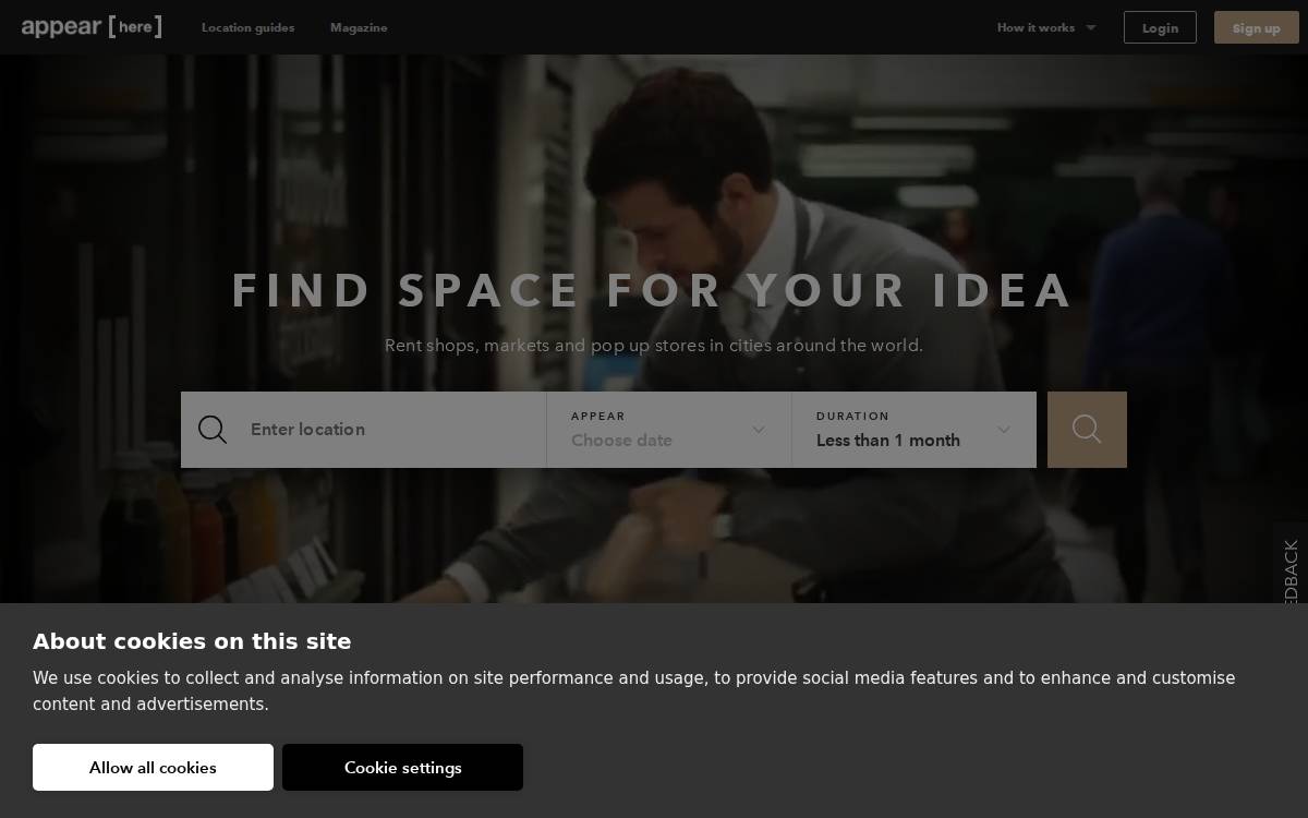 Appearhere website preview