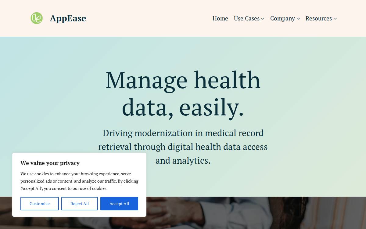 AppEase website preview