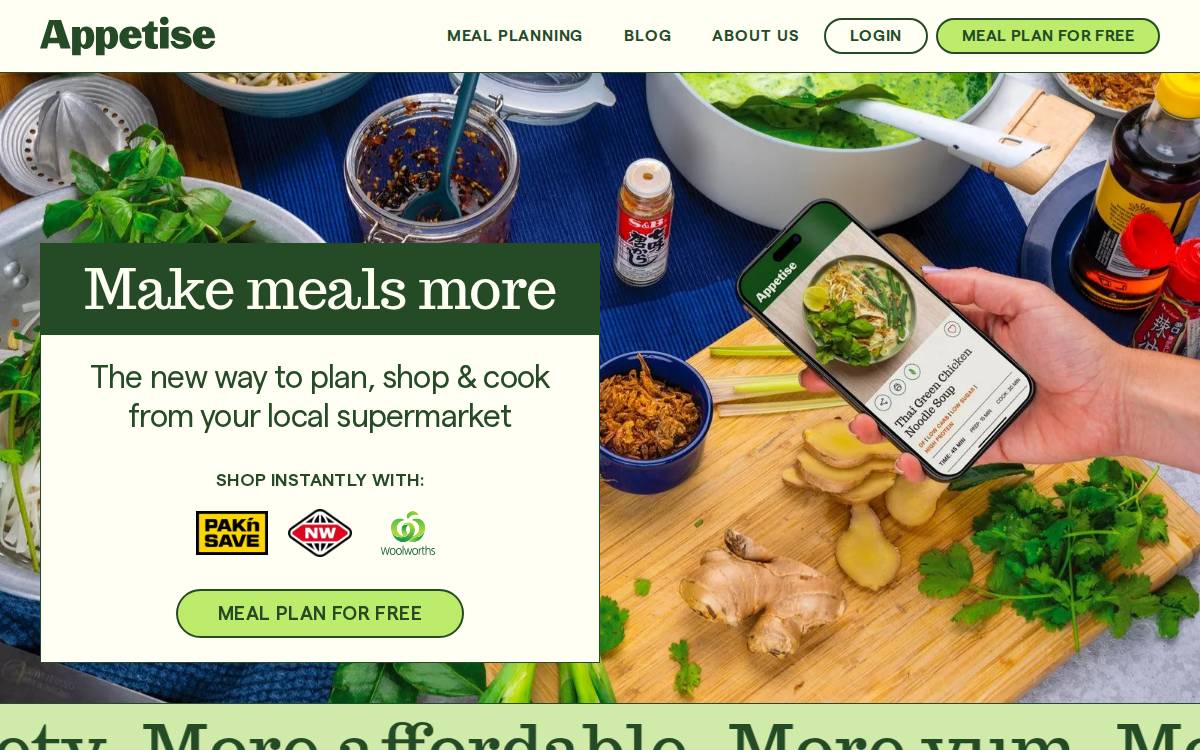 Appetise website preview