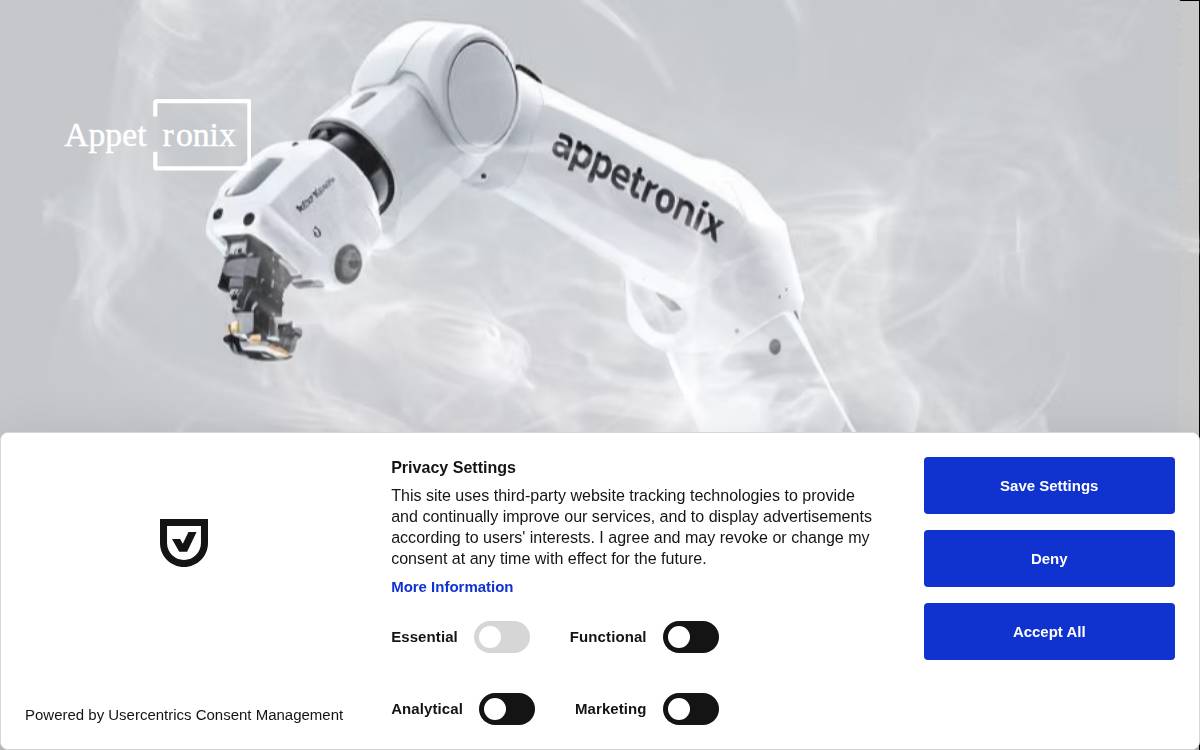 Appetronix website preview
