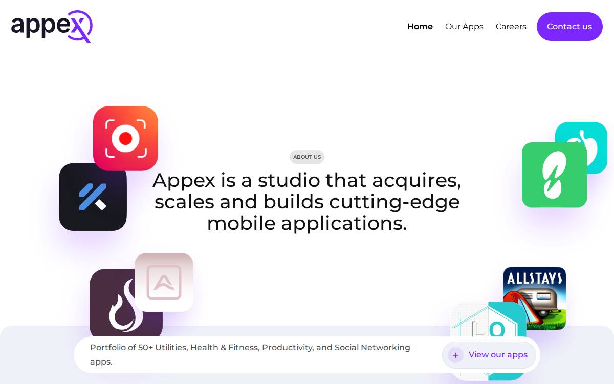 Appex website preview