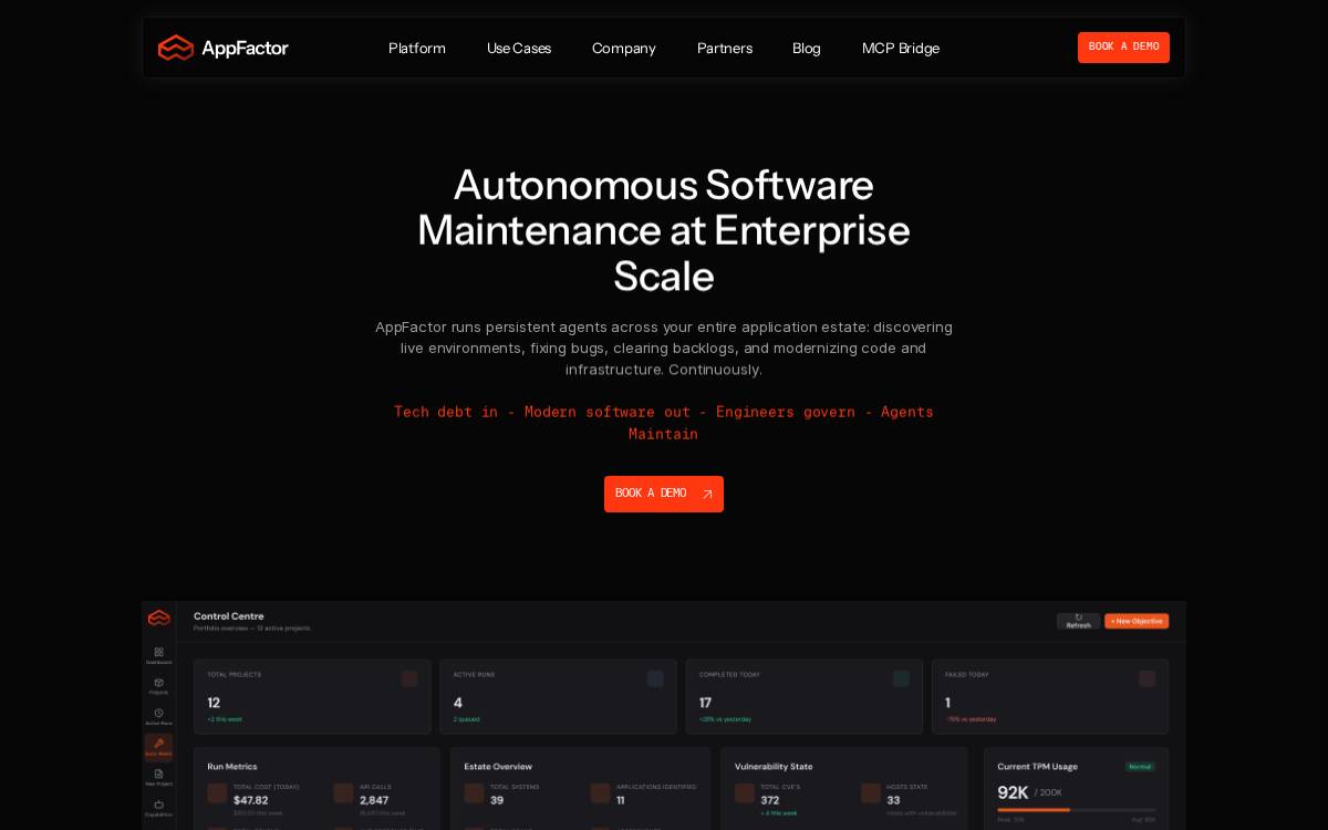 Appfactor website preview
