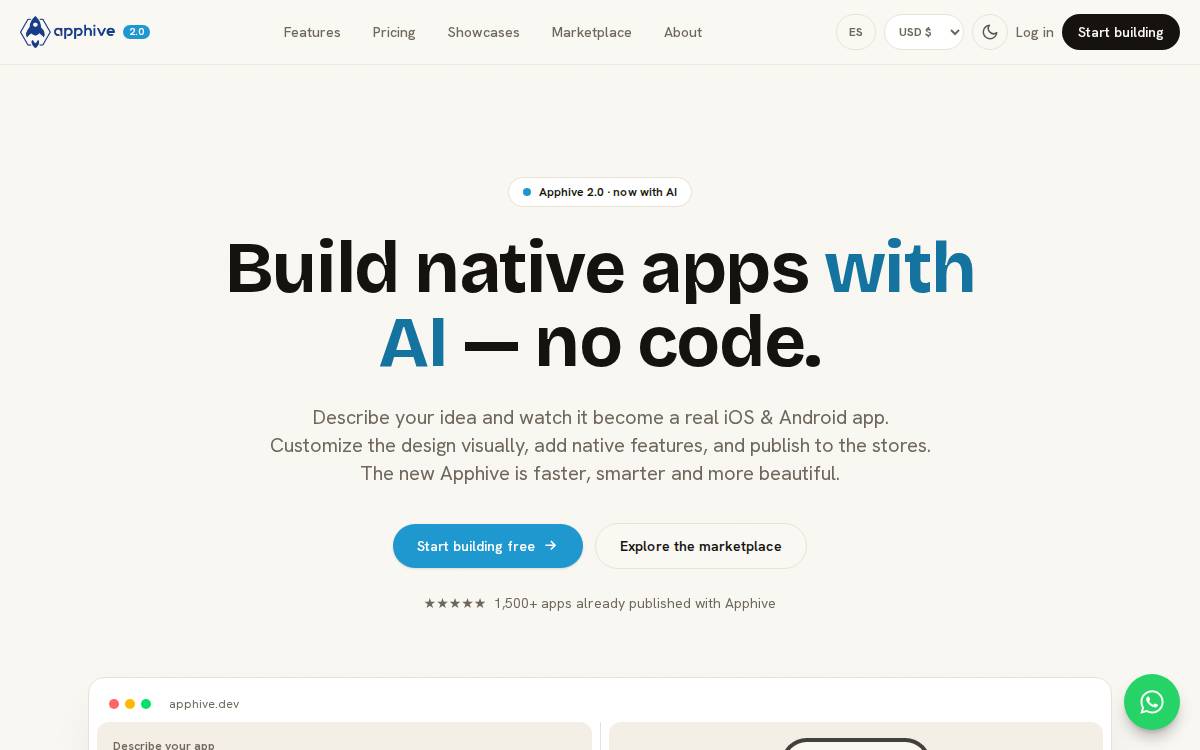 Apphive website preview