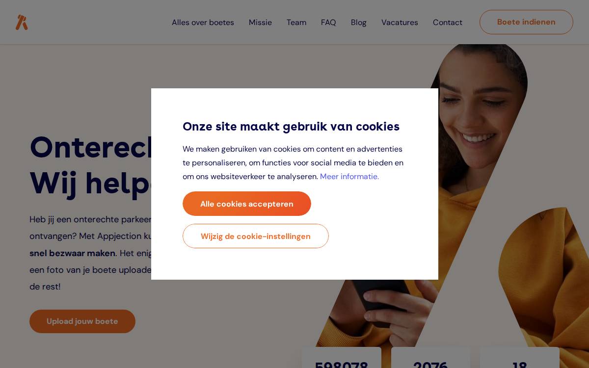 Appjection website preview