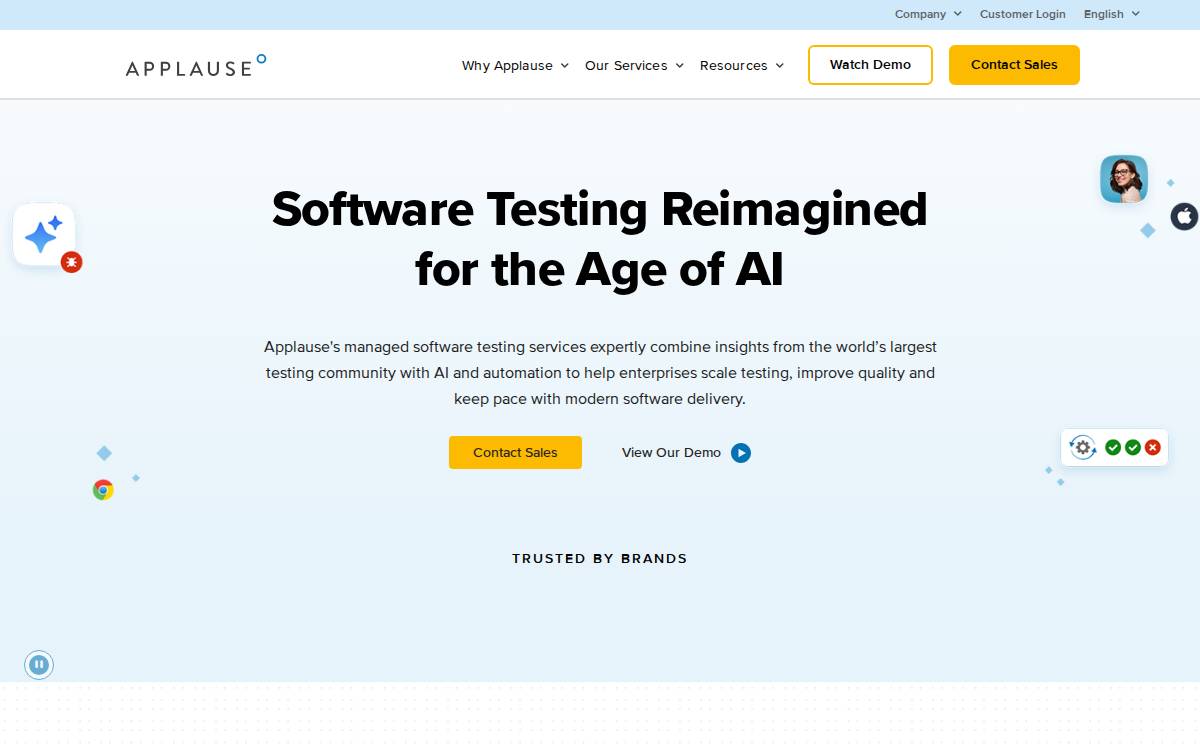 Applause website preview