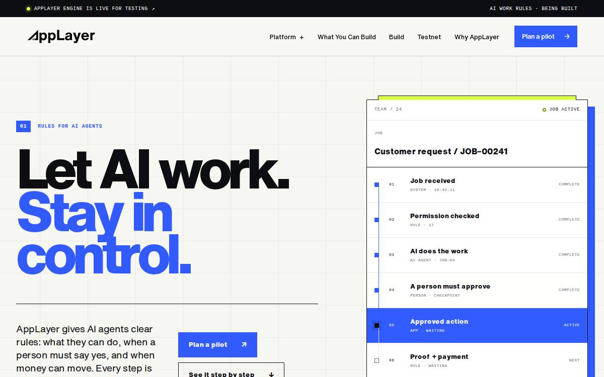 AppLayer website preview