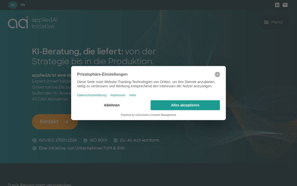 Applied AI website preview