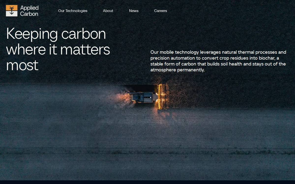 Applied Carbon website preview