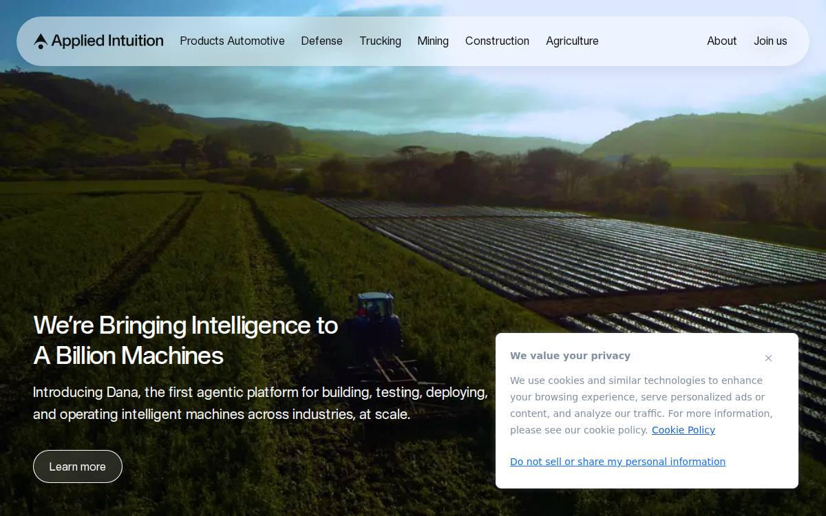 Applied Intuition website preview