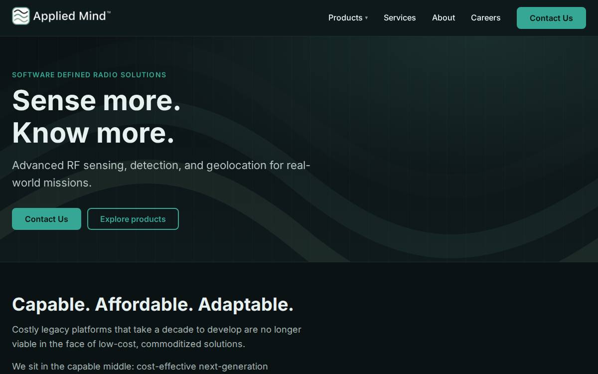 Applied Mind Inc. website preview