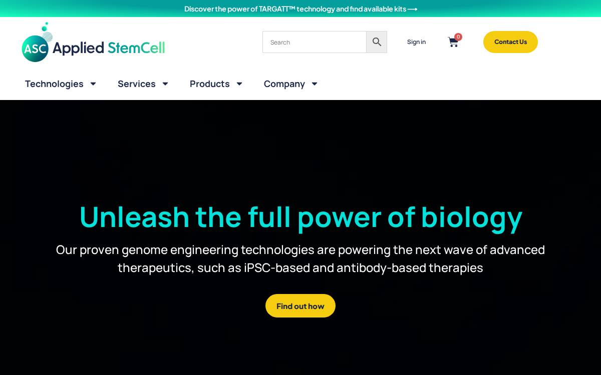 Applied StemCell website preview