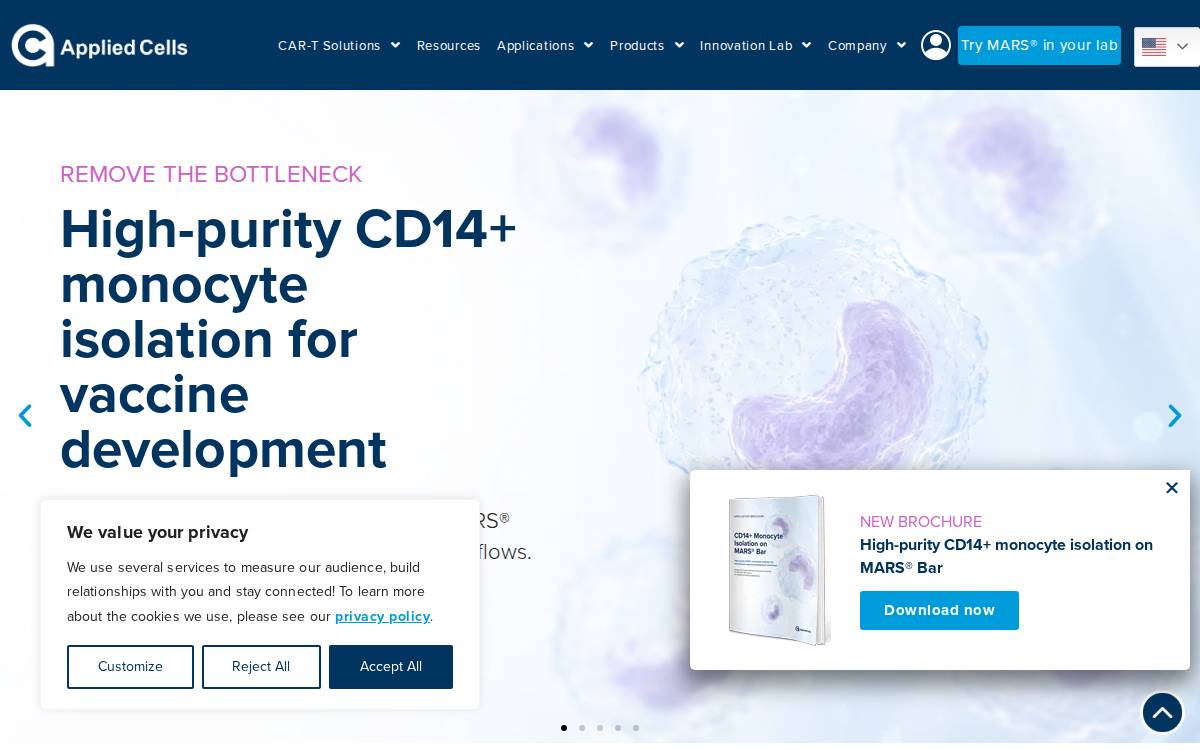 Appliedcells website preview