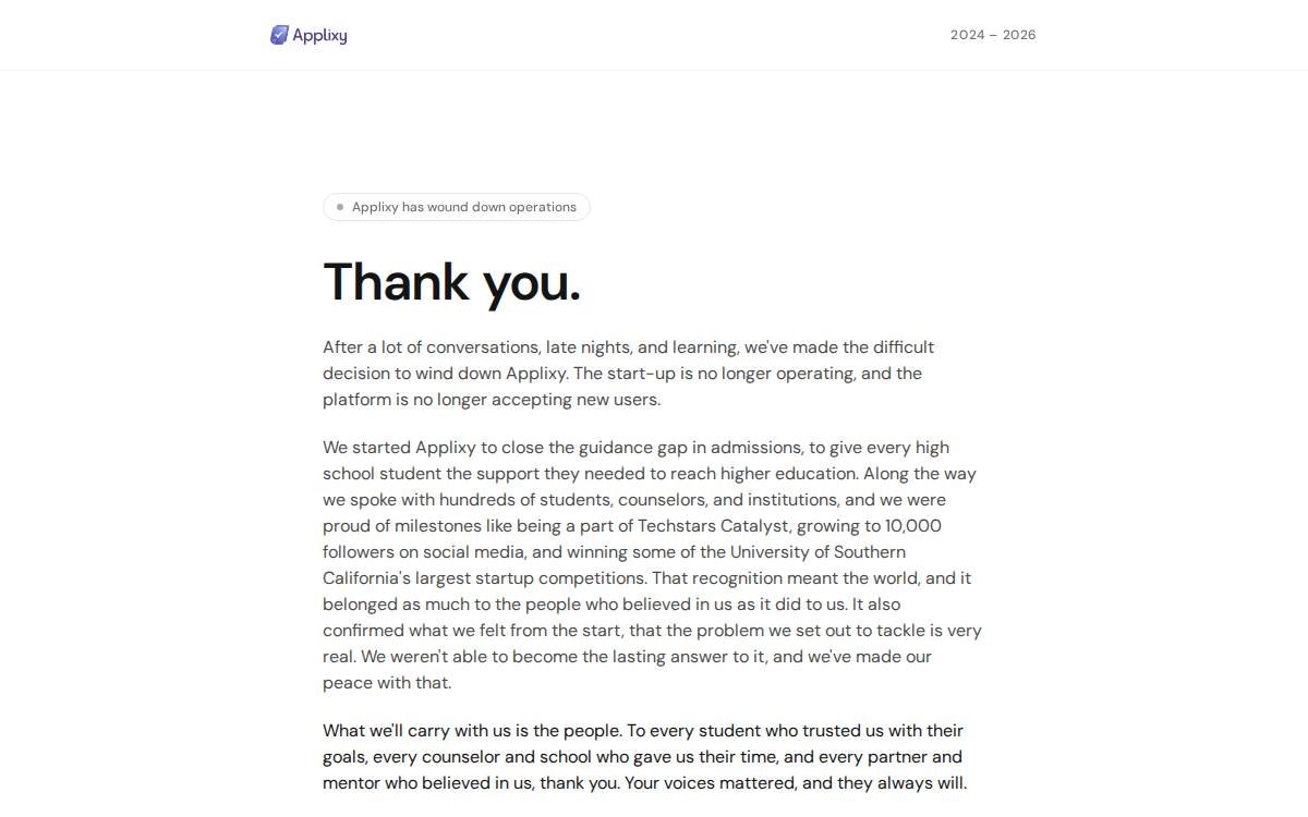 Applixy™ website preview