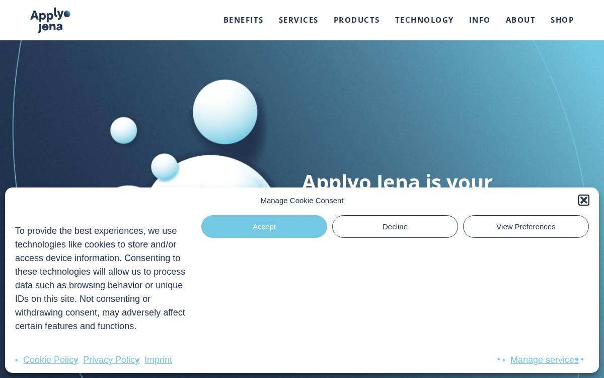 Applyo Jena website preview