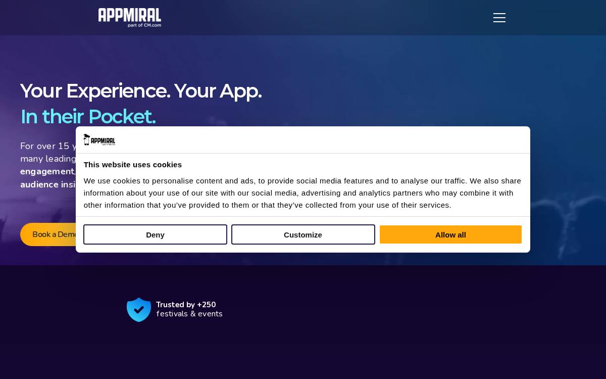Appmiral website preview