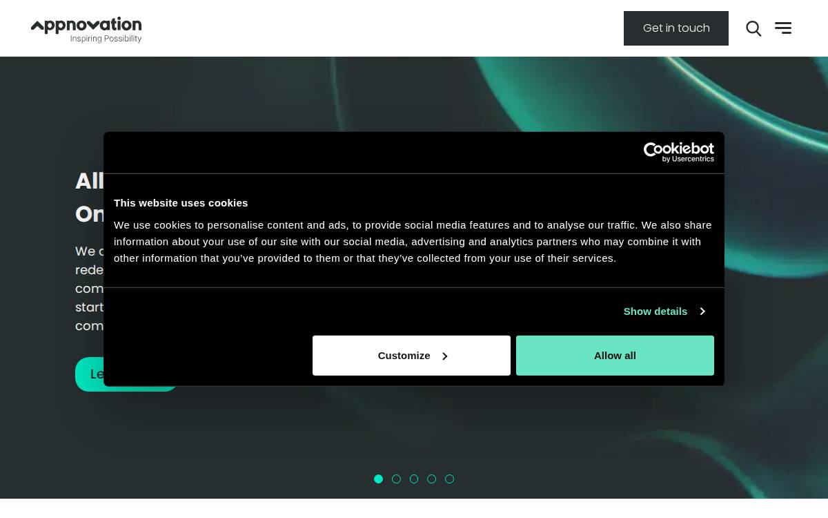 Appnovation website preview