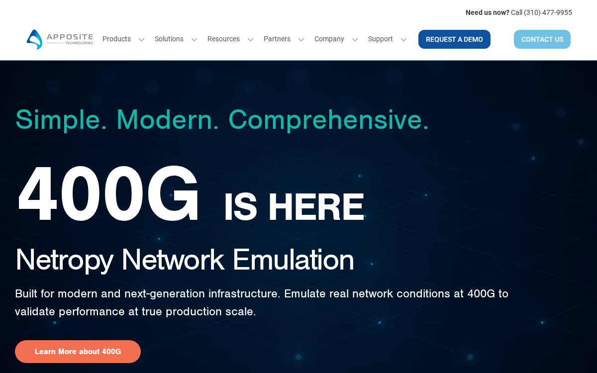 Apposite Technologies website preview