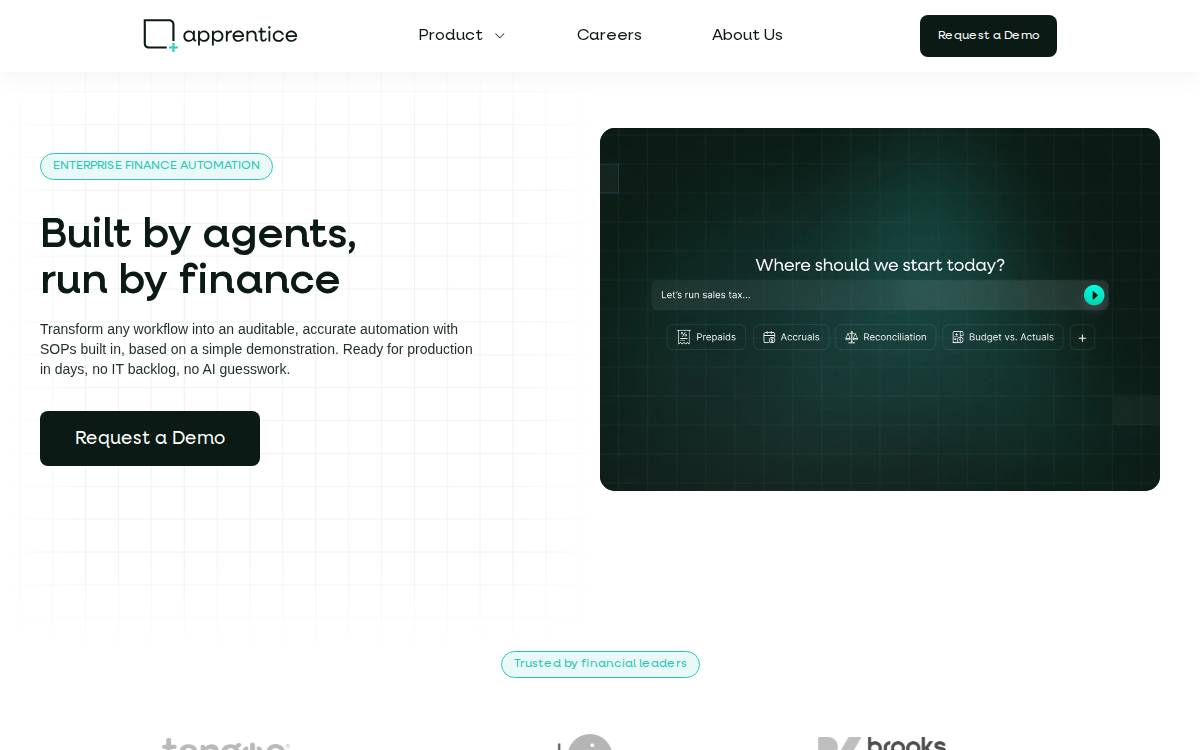 Apprentice website preview