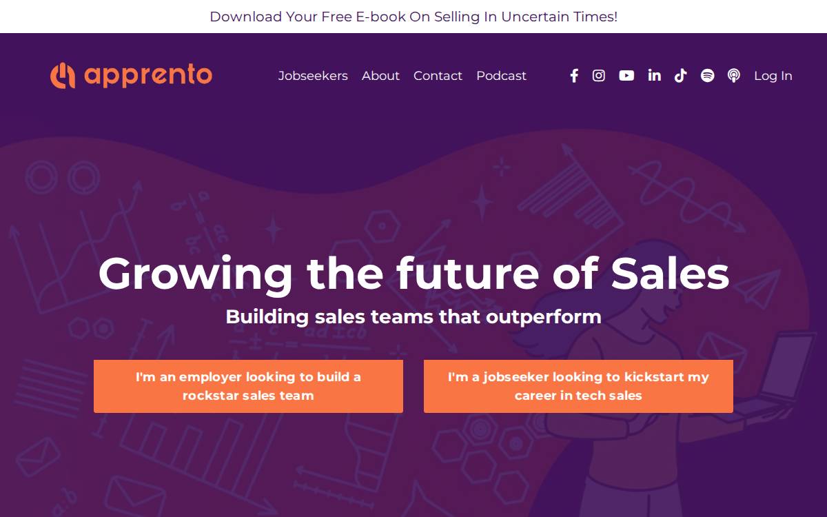 Apprento website preview