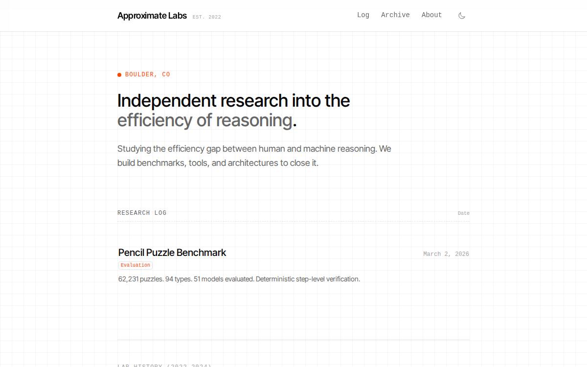 Approximatelabs website preview