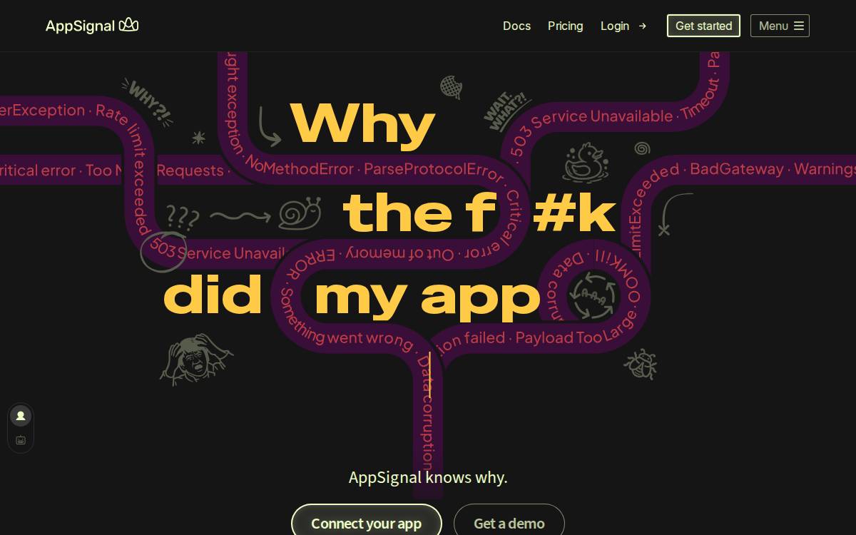 AppSignal website preview
