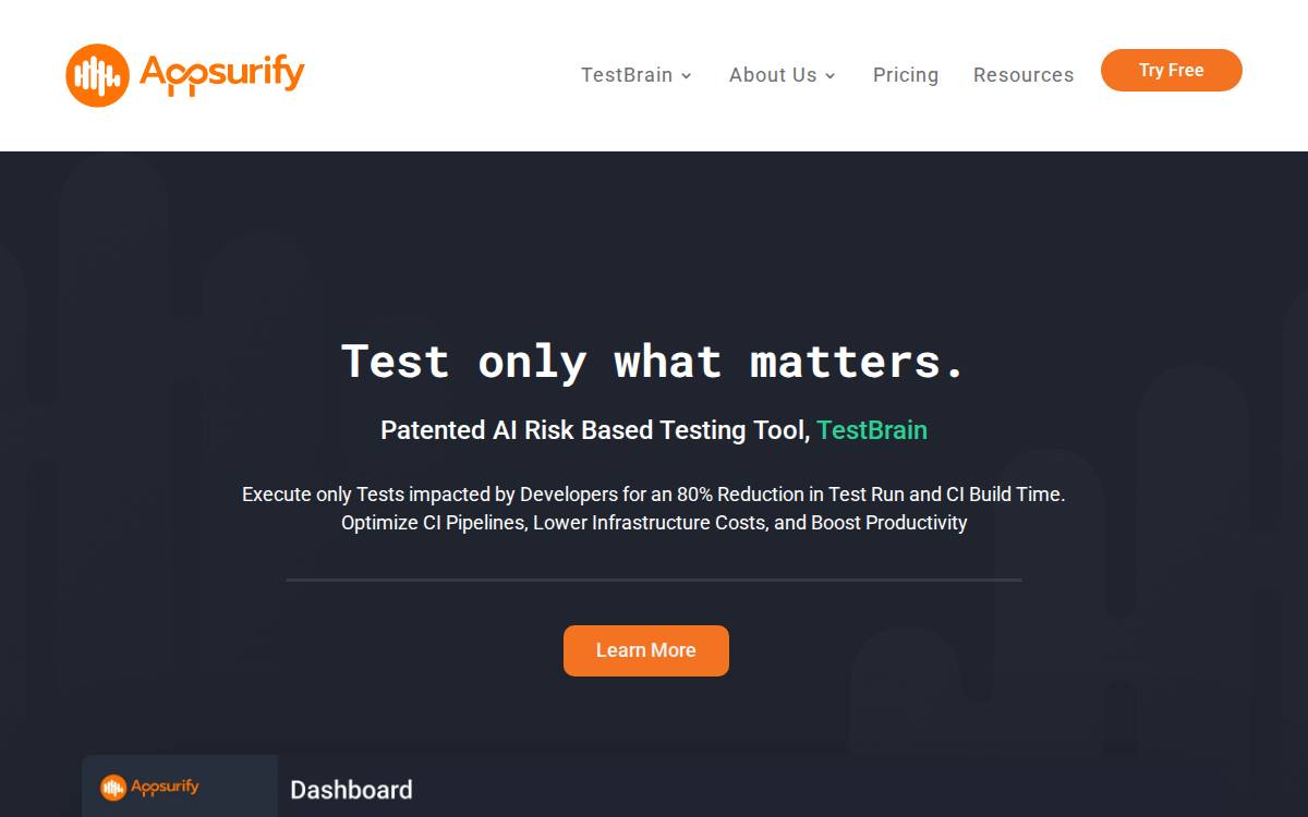 Appsurify website preview
