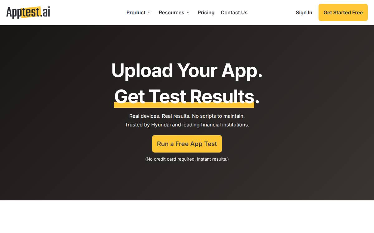 Apptest website preview