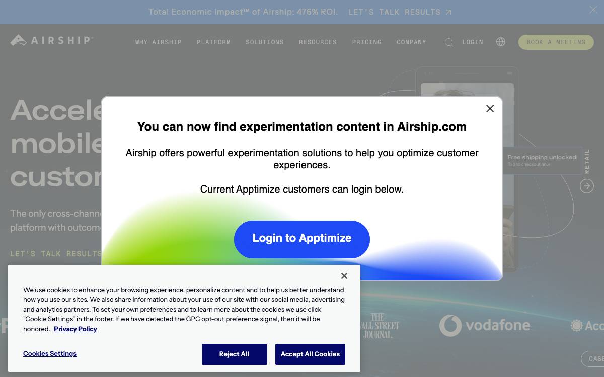 Apptimize website preview
